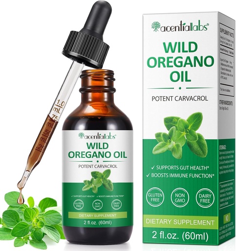 [BRSRAAIYOIMQMEL6] Organic Oregano Oil Liquid Drops, Concentrated Plant Based Wild Oregano Extracted Oil or Men & Women Boosting Immune/Energy, Promoting Digestive System, Non GMO Vegan 60ML/2 Fl Oz