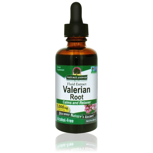 [BRSWIY35AIORQYL2] Nature's Answer Valerian Root 2 Ounce Extract - Alcohol-Free, Gluten Free, Kosher, Non-GMO, Made in USA - Calming & Relaxation Support - Valerian Root for Sleep, Rest Aid