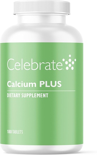 [BRSWKH3ZBB7RAFLV] Celebrate Vitamins Calcium Plus — 600mg Calcium Citrate, 600 IU Vitamin D3 &quot; 50mg Magnesium for Post Bariatric Surgery - Gluten-Free &quot; Sugar-Free - 180 Non-Chewable Tablets