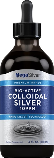 [BRSRMHA6OUBQGEL7] Piping Rock Colloidal Silver Liquid Drops | 10 ppm | 4 oz | Bio Active Premium Grade | Nano Silver Technology | Non-GMO, Gluten Free