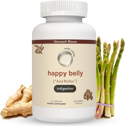[BRSROBLQBEFQAF36] Acid & Indigestion Relief, Safe Antacid Alternative for Occasional Acid Reflux & Heartburn, Ginger, Curcumin, Spearmint & More – Phd Doctor-Formulated & Clincially-Studied - 30 Servings