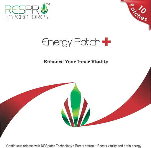 [BRSWKFYNAIDGM2DY] Respro Labs Natural Guarana and CoQ10 Energy Patch Plus, Continuous Release, 10 Patches