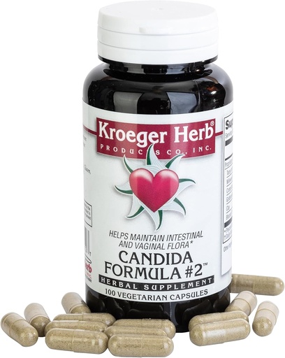 [BRSWI2T4DIAB62LG] Kroeger Herb Products, Candida Formula #2, Очищення Підтримка добавки для жінок & чоловіків - Допомагає підтримувати дріжджі & Candida Levels - Неперервне доповнення, Здоровий Флора - Вегетаріанська, Non-GMO, Made is USA