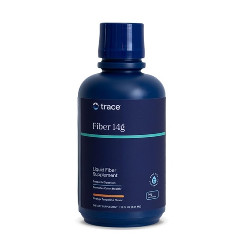 [BRSWIYANCRYGOA34] Trace Minerals Fiber 14g - Fiber Supplement for Colon Health & Digestive Support - Balanced Gut Flora - Liquid Supplement - Gluten-Free - Vegan - Orange Tangerine Flavor - 15 fl oz (15 Servings)