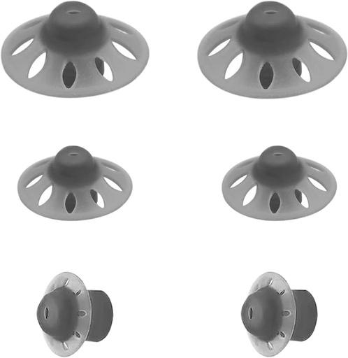 [BRSRO232CAOR4ETF] 6Packs-Starkey Hearing Aid Domes Open Oticon Hearing Aid Domes Small Medium Large 3 Sizes Compatible with Phonak Marvel & Paradise RIC BTE Models SDS 4.0-Black