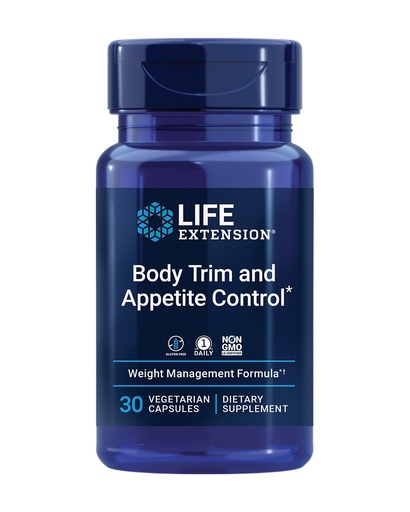 [BRSW2AT3OAHGEDLF] Life Extension Body Trim and Appetite Control, Lemon Verbena, Hibiscus, Healthy Weight, Promotes Satiety, Weight Management, Gluten Free, Non-GMO, 1-Daily, Vegetarian, 30 Capsules