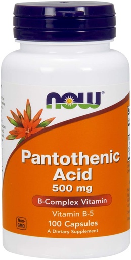 [BRSWIYYPOMMAG3TI] NOW Foods Pantothenic Acid 500mg, 100 Capsules (Pack of 2)