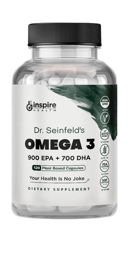 [BRSWGCYBAQBBEE3L] The Very Best Vegan Omega 3 Supplement - 120 Capsules - Algae Omega 3 Vegetarian Supplement - Plant Based Fish Oil Alternative - EPA DHA Supplement - Made in The USA - Heart Stress Relief Dr. Seinfeld