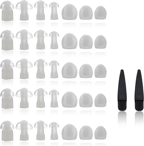 [BRSWG2TRDN5GMELD] Hearing Aid Domes - Universal Domes for Hearing Aids - Sizes Small, Medium, Large & X-Large Earbud Replacements and BTE Hearing Sound Amplifiers