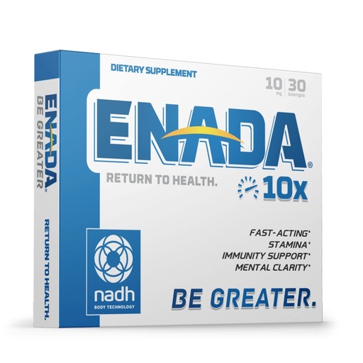 [BRSWKGY3BQNRMFLK] ENADA 10X NADH Supplement with Fast Acting Formula for Active Lifestyle | Natural Energy Booster Great for Jet Lag, Athletic Performance & Studying | Improves Stamina and Mental Clarity | 30 Lozenges