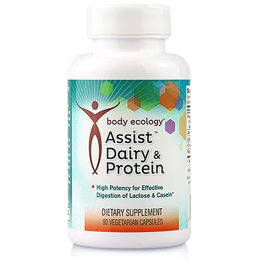 [BRSWIE35BQNAYCDY] Body Ecology Assist Dairy and Protein | High Potency Supplements for Effective Digestion of Lactose and Casein | Supports Healthy Digestion | 90 Vegetarian Count