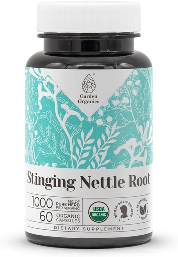 [BRSROZIPO56BMG3A] Stinging Nettle Root 60 Capsules | Made with Vegetable Capsules and USDA Organic Stinging Nettle Root (Urtica dioica) Dried Root (60 Capsules)