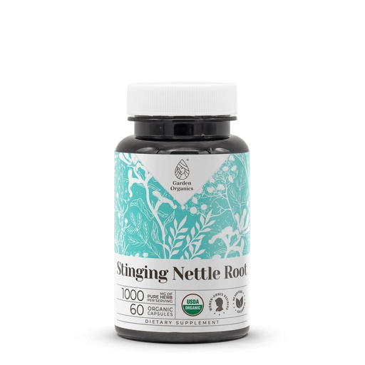 [BRSROZIPO56BMG3A] Stinging Nettle Root 60 Capsules | Made with Vegetable Capsules and USDA Organic Stinging Nettle Root (Urtica dioica) Dried Root (60 Capsules)