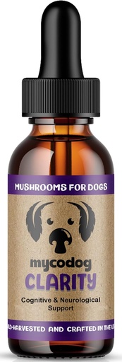 [BRSROGA7BZ4GKEIZ] MycoDog Clarity - Cognitive Support Supplement for Dogs - Brain Health, & Senior Dog Wellness - Memory & Focus with Functional Mushrooms & Adaptogens