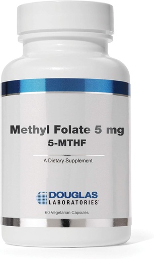 [BRSWECQYOYIBODQY] Laboratórios Douglas - Metil 5 mg (5-MTHF) - Vitamina B9 biologicamente ativa para apoiar a saúde cardiovascular e humor - 60 cápsulas