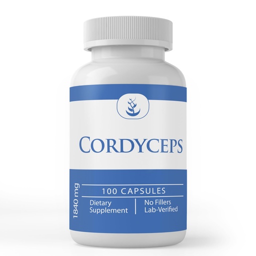 [BRSWYAQYO4HR633H] Pure Original Ingredients Cordyceps, (100 Capsules) Always Pure, No Additives Or Fillers, Lab Verified