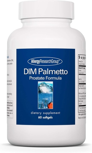 [BRSWIYQIAAABMYL4] Allergy Research Group DIM Palmetto - Prostata-Supplement für die Gesundheit von Männern, Zink mit Saw Palmetto, Beta Sitosterol, Stinging Nettle Extract, Kürbis Seed Oil, Softgels - 60 Count
