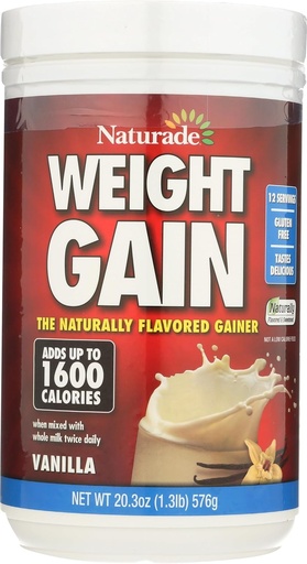 [BRSWIZAIDIOBO2IV] NATURADE Sugar Free Weight Gain Mills, 20.3 OZ