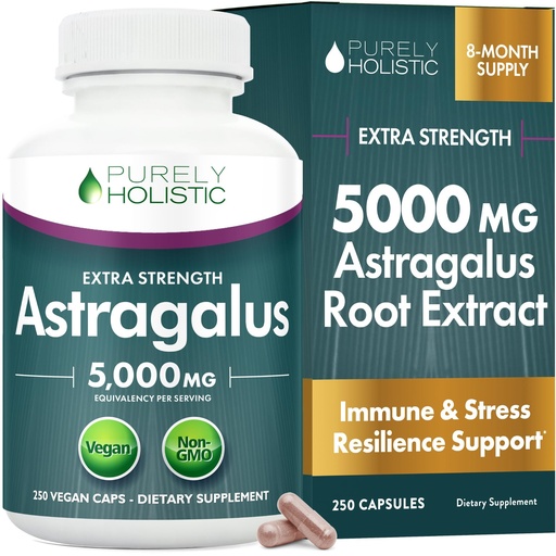 [BRSROZA5AR7AIADL] Astragalus Root | 8 Month Supply | Immune & Energy Support | 20:1 Astragalus Extract with 70% Polysaccharides | High-Concentration Adaptogen Support for Vitality | Vegan & Non-GMO | 250 Capsules