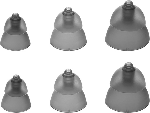 [BRSROBAEOUBQGCLH] Mixed Set Phonak Power Smokey Dome Small-Medium-Large Domes, Replacement by Sonova, Hearing Aid Domes All receivers -1 Pack/6 Domes Total