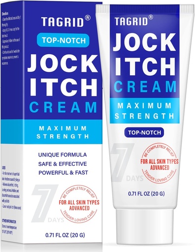 [BRSROAL4A4MQYCIZ] TAGRID Maximum Strength Jock Itch Cream, Jock Itch, Tinea Cruris, Jock Itch Cream Extra Strength for Men & Women, Tinea Corporis, Itch Cream - Powerful & Fast - 60g (20g)