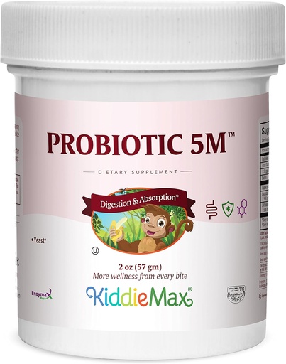[BRSWIZQCDEBAKALO] Maxi Health KiddieMax Probiotic 5M - Acidophilus - Healthy Digestive Flora - 2 Ounce Powder - Kosher