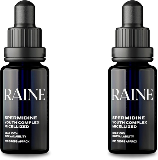[BRSRAZIQAV7RA3DD] RAINE 4 Ay Supply 140 Dos I Spermidine Swiss Made Supplements - Erkekler ve Kadınlar için En İyi Anti-Aging Spermidine Supplements - Micelle Technology, Cell Renewal, Lifespan (Pack of 2)