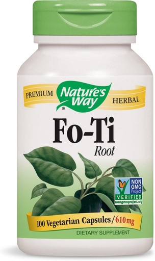 [BRSWIYYMOMIAM3TA] Nature's Way Fo-Ti Root 610 mg, 100 Vegetarian Capsules, Pack of 2