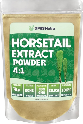 [BRSW2YI5BEFA233U] XPRS Nutra Yertail Extreu Powder per a pel cabell, Nals i Bones - High Potència Hortail Root Powder - High Siliica Content de resultats màxims - Vegan Mamily Hortail Extrava (8 oz)