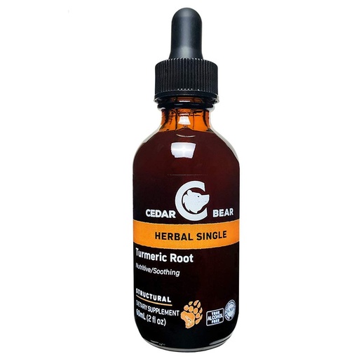[BRSWKHD5CZ4RWHL4] Cedar Bear Turmeric Root (Curcuma Longa) Liquid Herbal Supplement That Supports Healthy Cellular Activity, and Stimulates Immune Function 2 Fl Oz