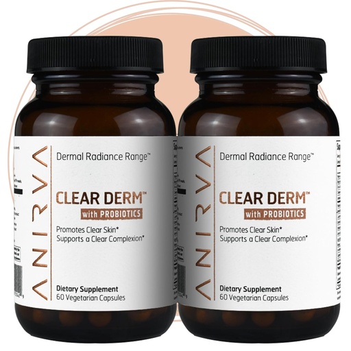 [BRSWYEIQAEIGYHLD] 2-Pack Acne Pills with Zinc for Adults, Acne Pill for Hormonal Acne, Zinc Pills for Acne Treatment, Probiotics for Acne, Zinc Supplements for Adult Acne - Anirva Clear Derm With Probiotics
