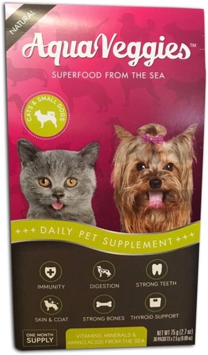 [BRSWYEAFAQBAM3LG] Superfood from The Sea for Pets, 75g Small Dog/Cat 30 x 2.5 g Daily Superfood Packs (Month Supply) Muti-Vitamin/Digestion/Skin&Coat/Immunity/Energy SUPERFOOD Nutrition!
