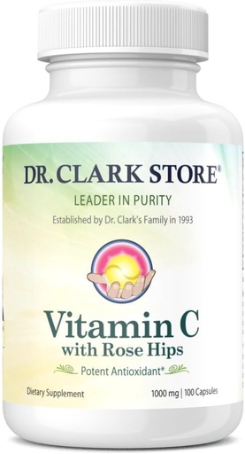 [BRSWIGANCUNRUGTM] Dr. Clark C ilə Rose HIPS Ekspert - 1000mg, 100 Gelatin Kapsülləri, Immune Support & Antioksik Protection