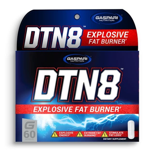[BRSWYEIPOAJWKE37] Gaspari Nutrition DTN8: Explosive Fat Burner, Natural Energy and Mental Focus, Adrenal and Stress Support (60 Capsules)