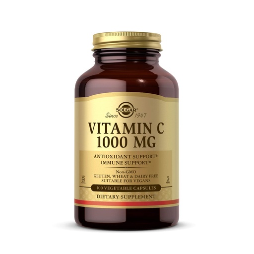 [BRSWIYT3OMABMHYZ] Solgar Vitamin C 1000 mg, 100 Vegetable Capsules - Antioxidant & Immune Support - Overall Health - Healthy Skin & Joints - Bioflavonoids Supplement - Non-GMO, Vegan, Gluten Free, Kosher - 100 Servings