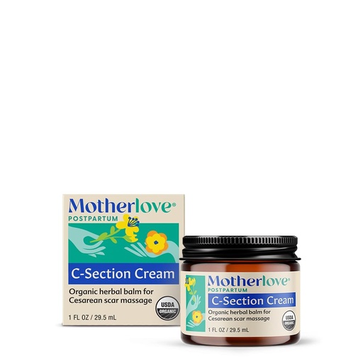 [BRSWGCAPAAARACQ6] Motherlove C-Section Cream (1oz) Organic Herbal Nourishing Scar Cream—Soothes Discomfort While Minimizing Appearance & Reducing Scar Tissue Build-up—Non-GMO, Cruelty-Free