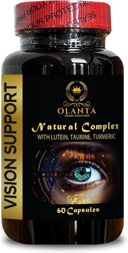 [BRSRAFD7BAHGEFD4] Lutein Complex - Vision Support Complex - Vision Supplements Organic, Eye Vitamin & Mineral Supplement, Taurine Supplements Humans, Milk Thistle Extract - 1 Bottle