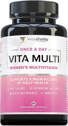 [BRSWGCT5DEHGM2Q7] Vitautorita Multivitamin pro ženy Denní vícevitamínový doplněk s DIM, jód, Ashwagandha podporuje mladistvé komplexion, zdravý kortizol a Estrogen Balance 30 denní dodávky