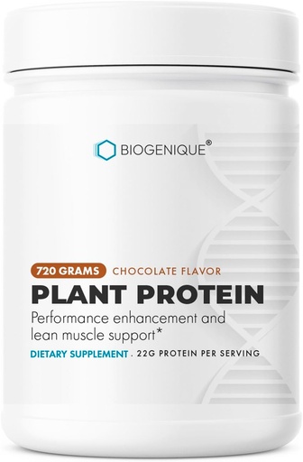 [BRSROGDQB4GQIDTG] Vegan Protein Powder Chocolate, 22g Plant Based Protein, Organic Pea & Brown Rice Protein for Muscle Support and Recovery, Made in USA - Vegan, Non-GMO, Gluten Free