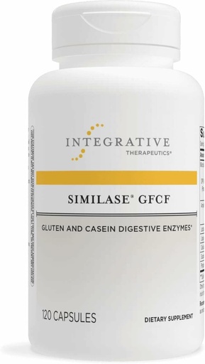 [BRSWIZQABVYAOCL6] Terapéutica Integrativa Similase GFCF - Suplemento de Enzima Digestiva para Adultos - Soportes Casein " Digestión Gluten* - Gas " Bloating Support* - Dairy-Free " Vegan - 120 Conde (60 Servimientos)