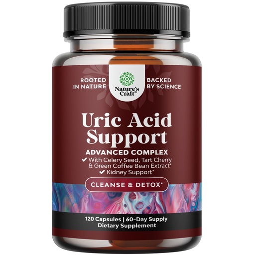 [BRSRMFL4BF6GGETF] Green Coffee Bean Extract for Uric Acid Cleanse & Detox - Green Coffee Beans with Turmeric, Tart Cherry & Celery Seed for Adults - Uric Acid Flush for Antioxidant Support - Kidney Cleanser - 120 Ct