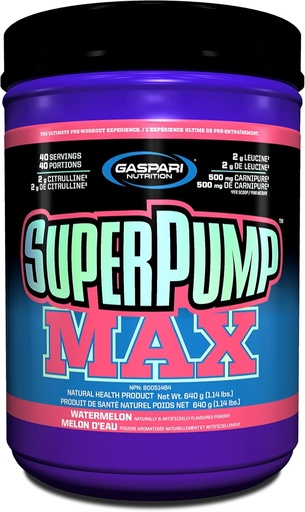 [BRSWIZQMBV5RODQV] Gaspari Nutrition Superpump Max, Watermelon, 1.41-Pounds