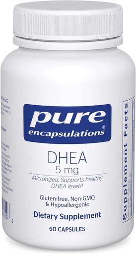[BRSWIYYKO57Q42D4] Pure Encapsulations DHEA 5 mg - Immune Support & Hormones Balance* - Micronized DHEA - Gluten Free & Vegan - 60 Capsules