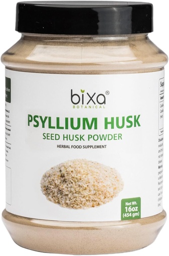 [BRSWKHQTAR7A2YA4] bixa BOTANICAL Psyllium Husk Powder ← Plantago Ovata ❌ Ayurvedic Herbal Supplement TEN Maintains Gut Motility ANTE 1 Pound / 16 OZ ANTE Gluten Free, Non-GMO, Steam Treated, Vegan, 100% Pure.