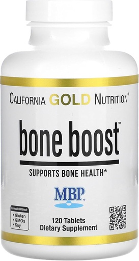 [BRSRMZYCOIBRMC32] California Gold Nutrition Bone Boost supplement, Support for Bone Health, Nutrient Blend with Calcium and Vitamin D, Vegetarian Friendly, Gluten Free, Non-GMO, 120 Tablets