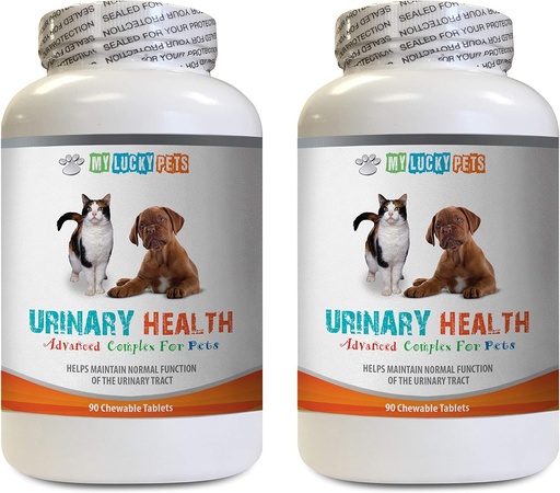 [BRSWGAQNBV6QGCL6] Supplément urinaire pour chien - Complexe de santé urinaire pour animaux de compagnie - pour chiens et chats - Support avancé pour vésicule - Infection urinaire pour chien - 2 bouteilles (180 gâteries)