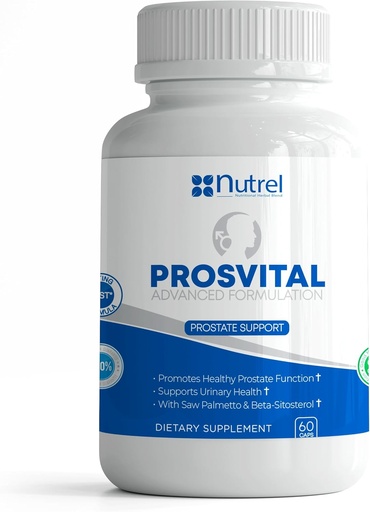 [BRSROAITAQBGAC34] Generic Nutrel Prosvital, Prostate Supplement for Men, 60 Capsules, Saw Palmetto and Beta Sitosterol, Promote Prostate Wellness