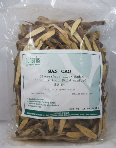 [BRSWKHYRAZ4BU2DX] Licorice Root - Sliced Form (Gan Cao) 1 Pound - Wildcrafted, Lab Tested - Nuherbs