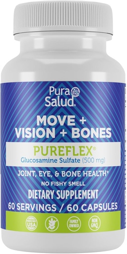 [BRSWIZ33OAEGGYDU] Basic Brands Pura Salud Pureflex Glucosamine Sulfate 500mg, 60 Count (Pack of 1)