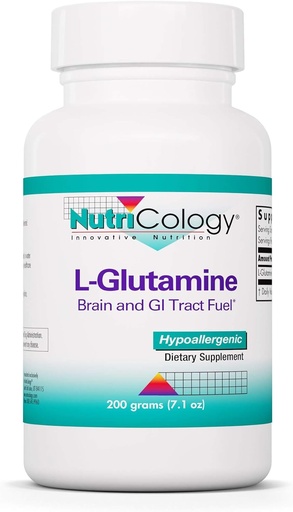 [BRSWIYQYA4ABQGTM] Nutricology L-Glutamine Powder - Gut Health for Men & Women, Free Form Amino Acid, Pure, 4.7g Supplement - 7.1 Ounce